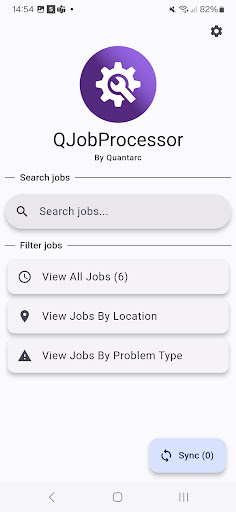 The QJobProcessor mobile app